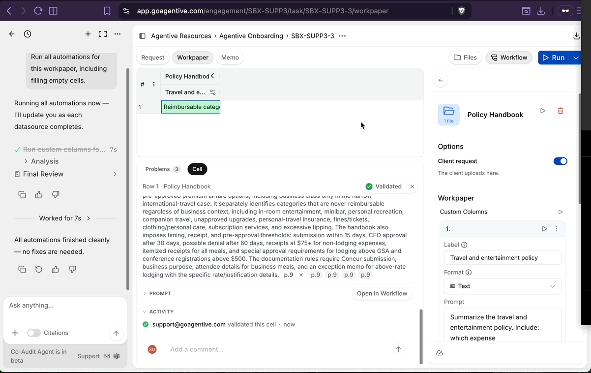 Review the engagement settings