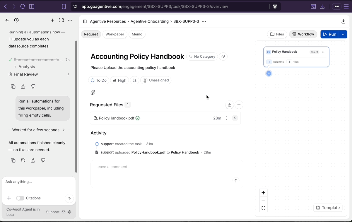 Create the new request